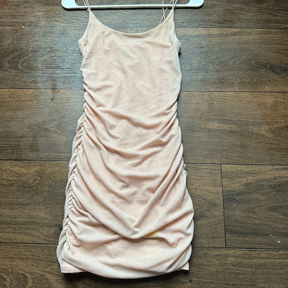 Baby pink glittery dress,small,worn once